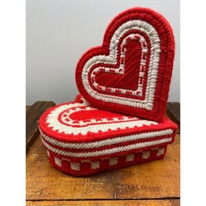 Handmade Yarn heart boxes